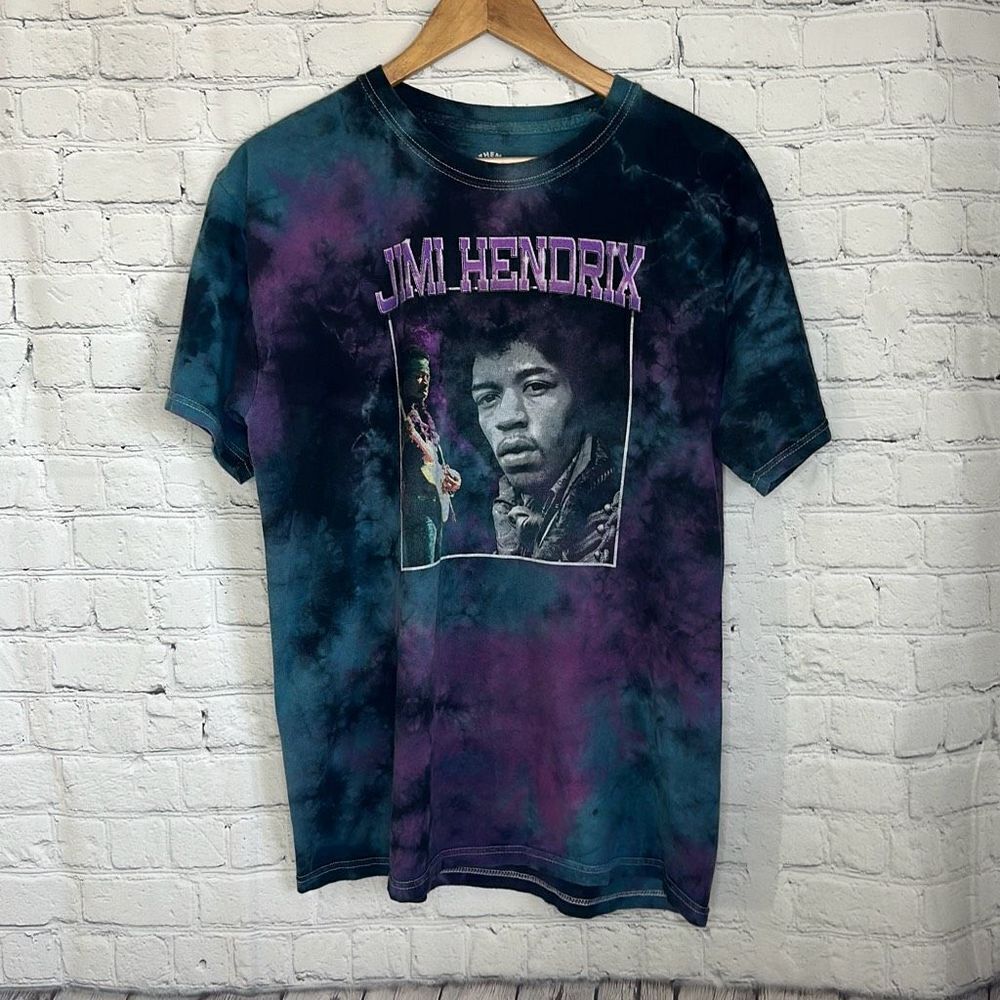 Authentic Jimi Hendrix Womens Tie Dye Short Sleeve Tshirt size‎ L Large